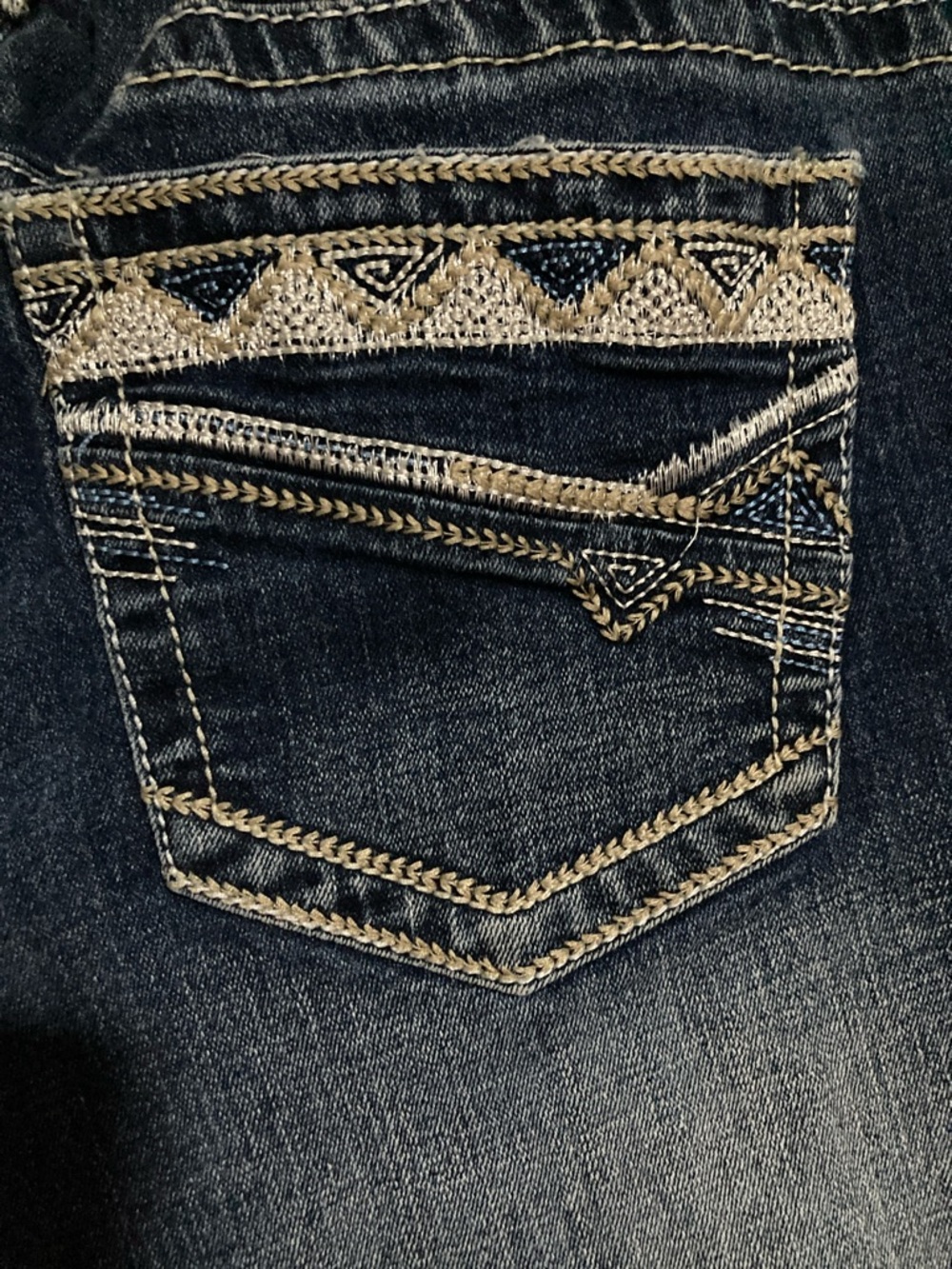 Angels Mid/Dark Blue Roll-Cuff Denim Shorts - Picture 6 of 7